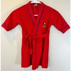 Vintage Mickey For Kids Stuff Mickey Mouse Robe Toddler 4/5 Made in The USA